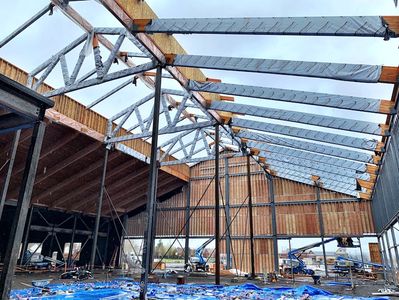 Construction building steel frame